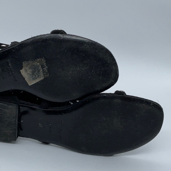 Saint Laurent - Leather Studded Accents Gladiator Sandals - Picture 10 of 12